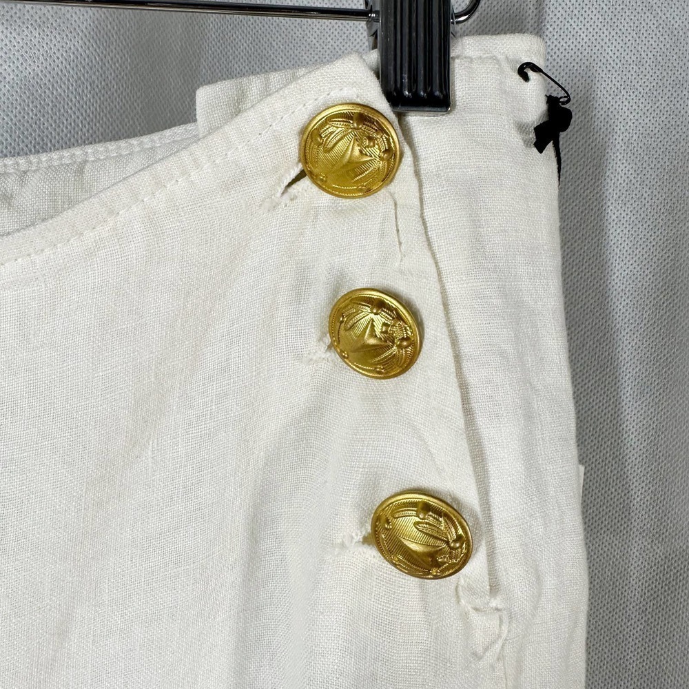L’AGENCE Dee High Rise Sailor Linen Pants Bone color Size 25 - Picture 6 of 12